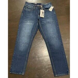 NEW-‎ IZOD Jeans- Dark Blue Distressed- Slim Fit- US Men Size 30x30